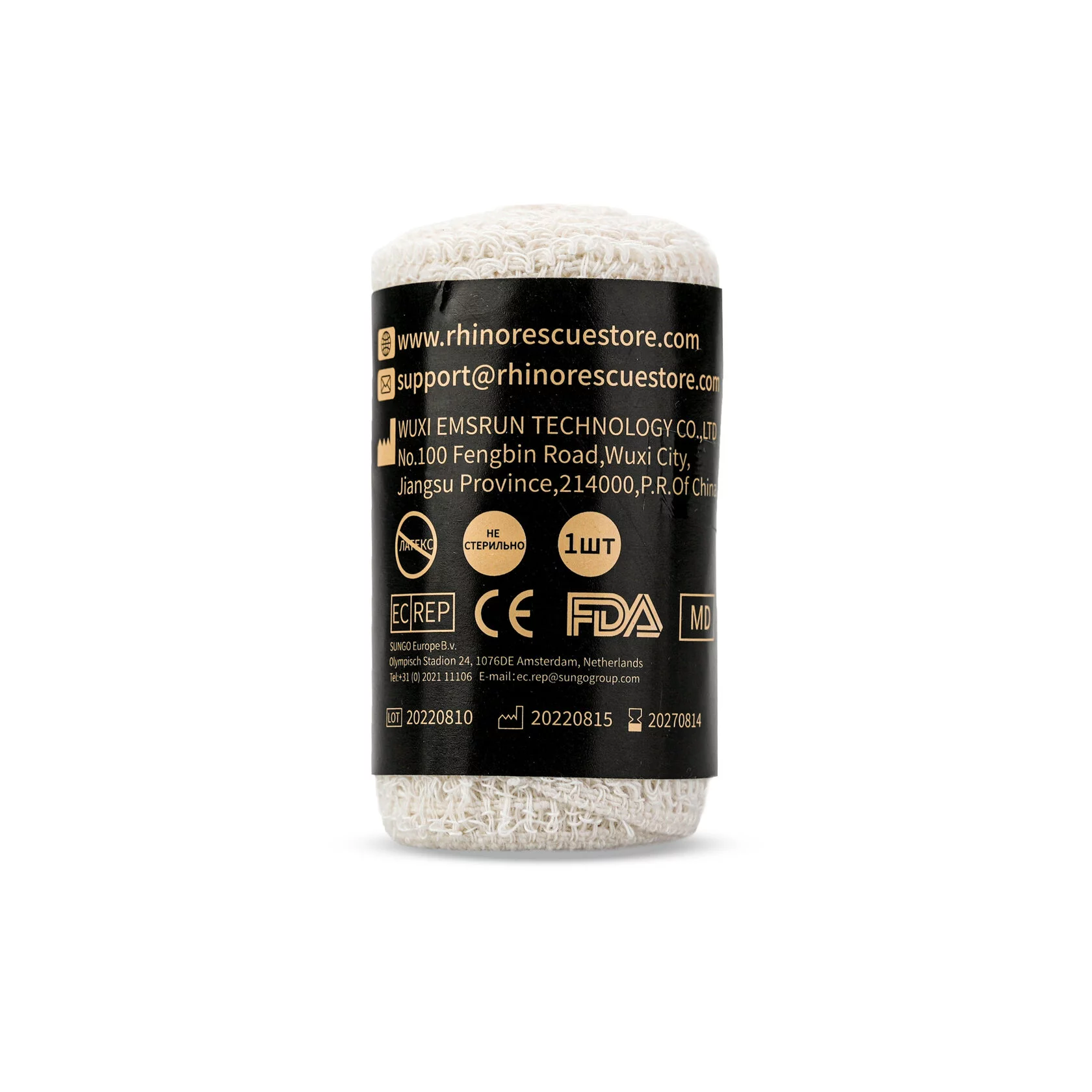 Эластичный бинт бандаж RHINO Rescue Elastic Crepe Bandage PZBD0016, фото 6