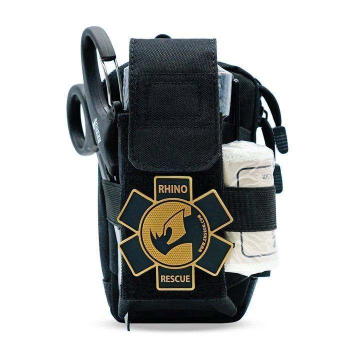 Тактическая аптечка первой помощи RHINO Rescue Tactical Bag Outdoor Molle Military (чёрная), фото 5