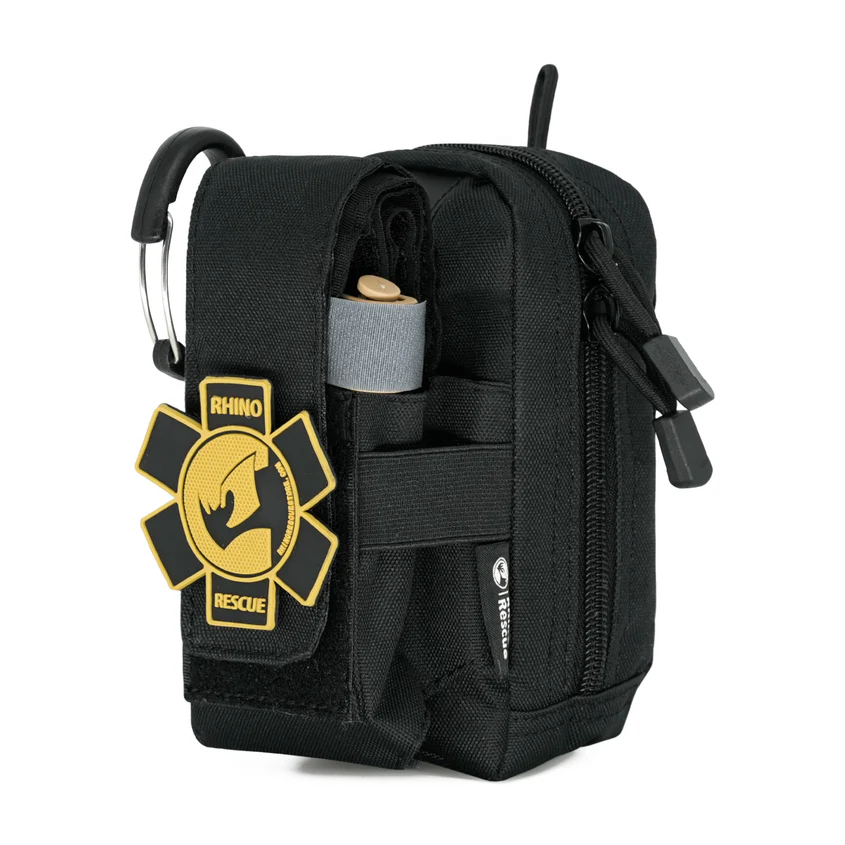 Тактическая аптечка первой помощи RHINO Rescue Tactical Bag Outdoor Molle Military (чёрная), фото 8