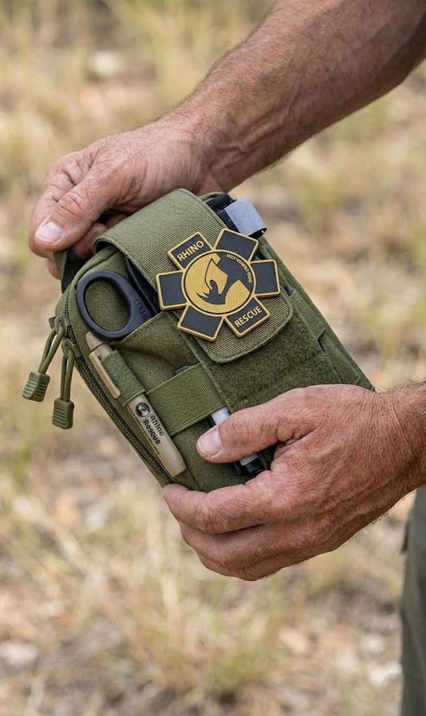 Тактическая аптечка первой помощи RHINO Rescue Tactical Bag Outdoor Molle Military (мох), фото 7