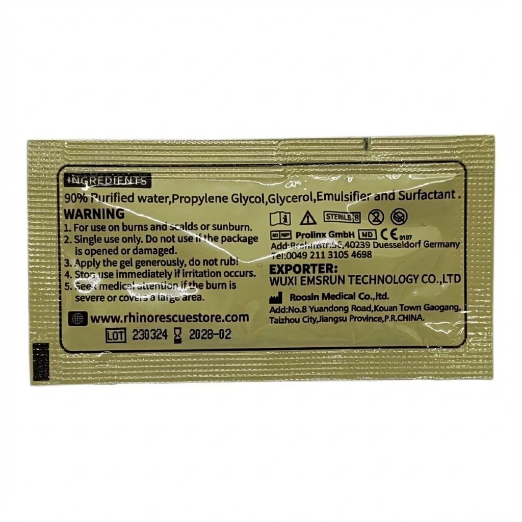 Гель противоожоговый RHINO Rescue Burn Gel 3,5 гр., фото 4