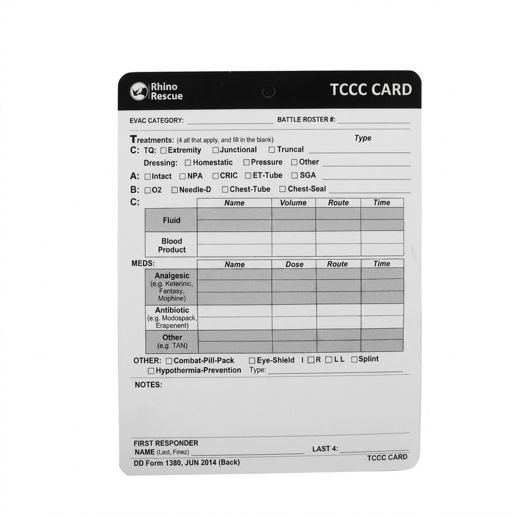 Карточка пострадавшего (Rhino Rescue) TCCC Card BCKZ0071, фото 4